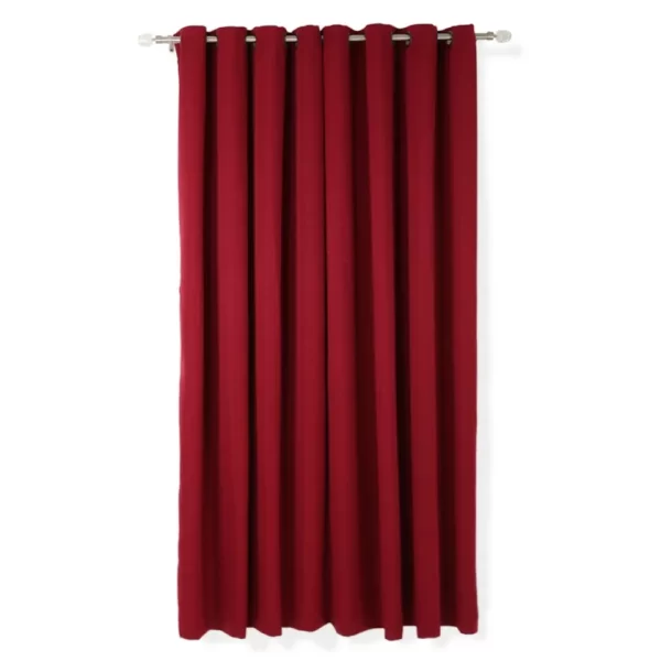 Ivy Jacquard Curtain, 140 x 240 cms, Burgundy, Pack of 2