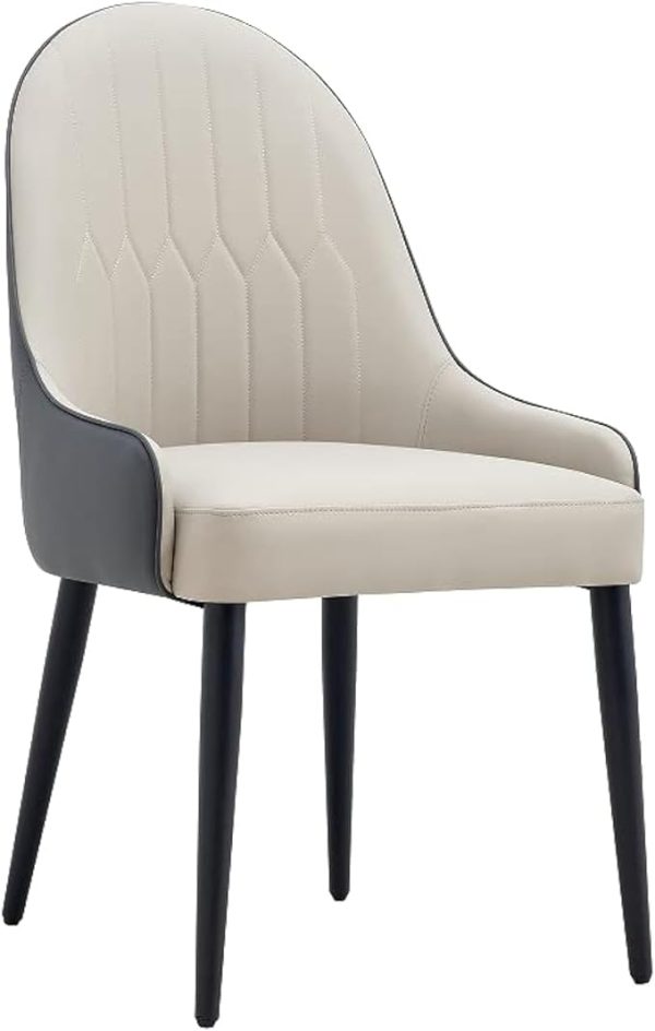 SMART STYLE Dining Room/Restaurant Chair/Hotel chair/Office Visitor Chair/Modern Medium Back Luxury Fabric Dining Chair (Grey Mix)