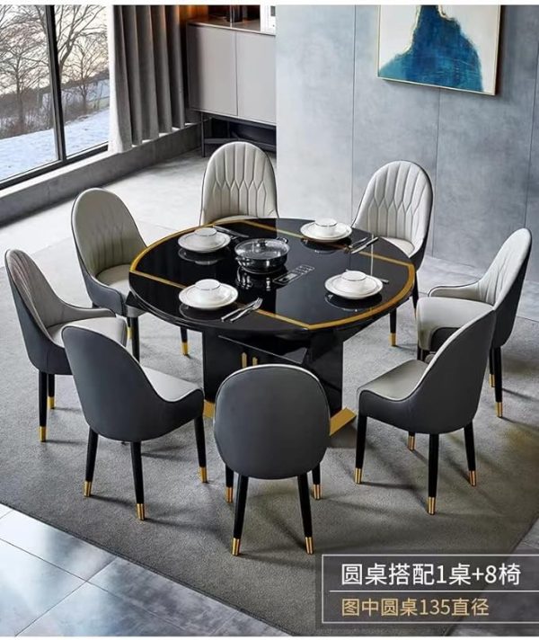 SMART STYLE Dining Room/Restaurant Chair/Hotel chair/Office Visitor Chair/Modern Medium Back Luxury Fabric Dining Chair (Grey Mix) - Image 5