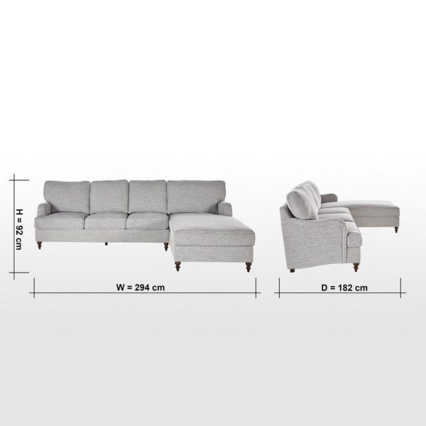 Colombia 4-Seater Fabric Right Corner Sofa - Image 4