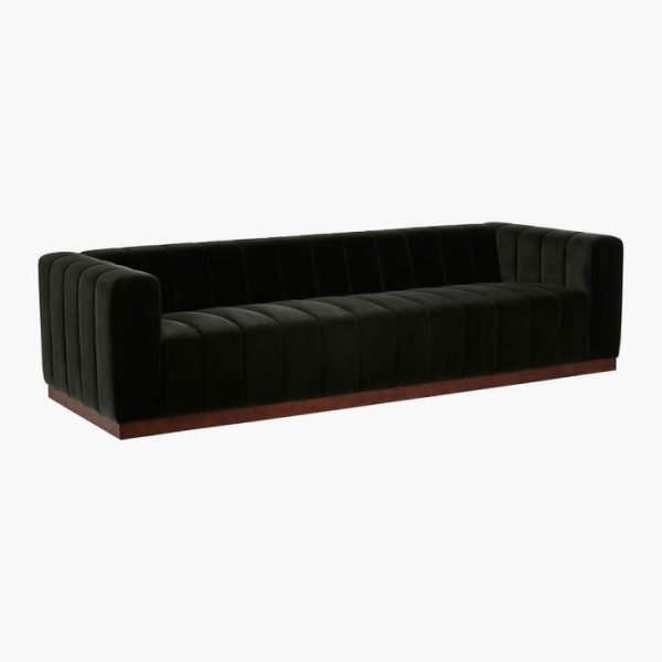 CHARCOAL VELVET EXTRA LARGE SOFA - Image 3