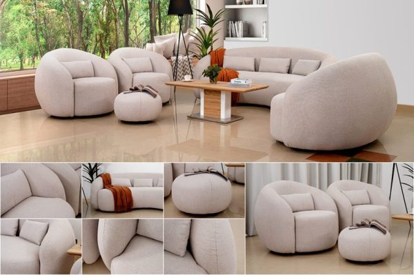 LITE SOFA SET WITH OTTOMAN - Image 3