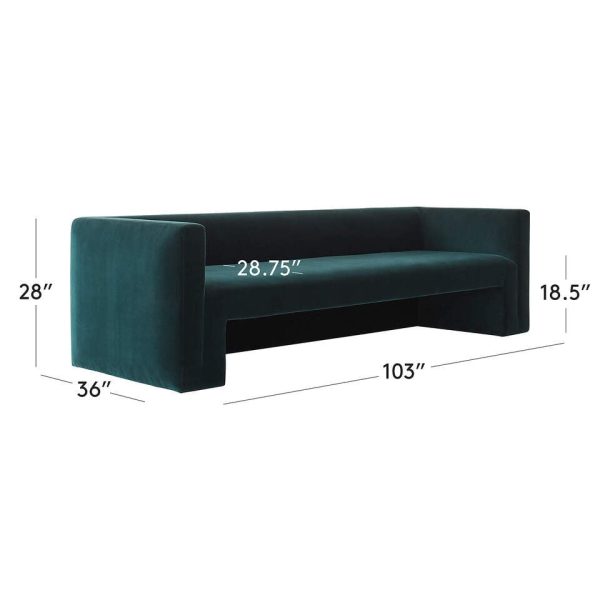 MATRA DEEP TEAL VELVET SOFA